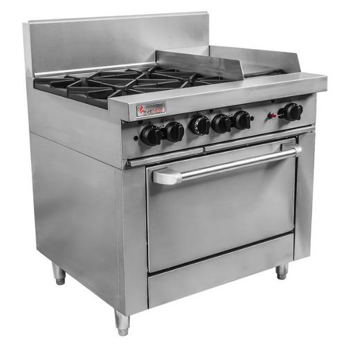 Range 4 Burner W/300mm Griddle & Oven 900mm Gas 148Mj Rc Series ...