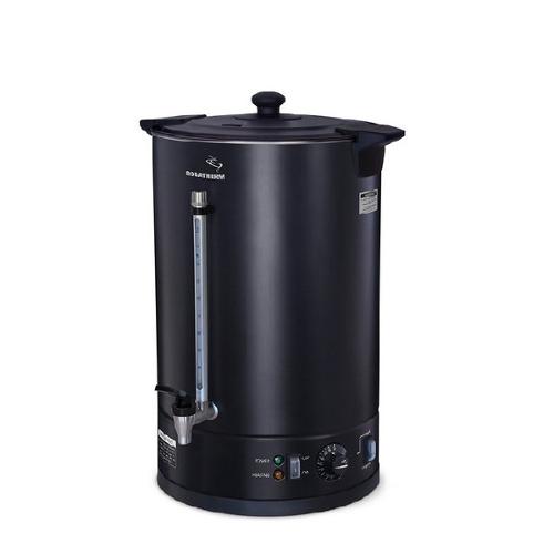 URN HOT WATER BLACK 20L VARIABLE TEMP 330X550MM 2300W ROBATHERM - QCC  Hospitality Supplies